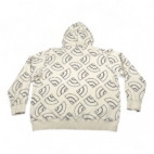 North Face Sweater Adult 2XL White Hoodie All Over Print Logo Pullover Outdoor