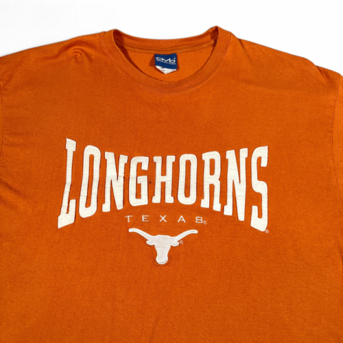 Texas Longhorns Shirt Adult LARGE Orange Spell Out Stitched NCAA College Y2K