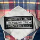 Vintage Members Only Jacket Adult EXTRA LARGE Gray Racer Bomber Plaid Lined 80s