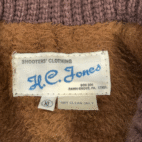Vintage HC Jones Hunting Coat Adult EXTRA LARGE Brown Quilted Jacket Talon 60s