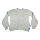 Vintage Diplomat Sweater Adult MEDIUM Gray Cardigan Striped Orlon Knit USA 60s