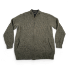 Pendleton Sweater Adult MEDIUM Brown Wool Cardigan Zip Textured Knit Washable