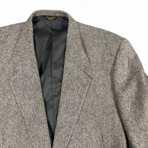 Vintage Farah Jacket Adult 2XL Gray Western Sport Coat Blazer Tweed Wool 80s