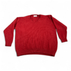 Vintage Tuttle Golf Sweater Adult LARGE Red Angora Wool Blend Preppy Sports 90s