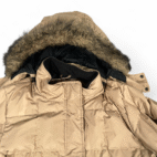 Eddie Bauer Coat Womens EXTRA SMALL Brown Parka Puffer Down Hooded Fur Trim