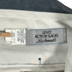 Vintage Levis Pants Mens 34x34 Gray Action Slacks Dress Polyester Talon Zip 80s