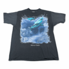 Vintage Sharks Shirt Adult EXTRA LARGE Black Mexico Beach Ocean USA Made Y2K