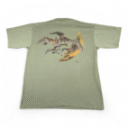 Vintage Bat Shirt Adult EXTRA LARGE Green Lizard Moon Nature USA Made Art Y2K