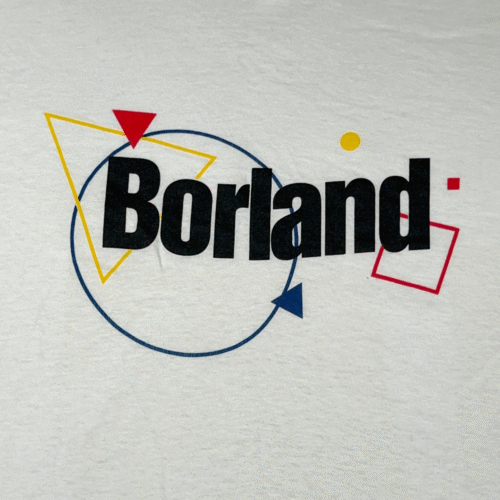 Vintage Borland Shirt Adult EXTRA LARGE White Software Programming Code USA 90s
