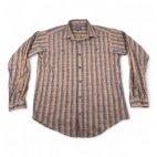 Patagonia Shirt Adult MEDIUM Brown Orange Plaid Flannel Organic Cotton Outdoor
