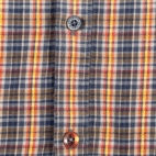 Patagonia Shirt Adult MEDIUM Brown Orange Plaid Flannel Organic Cotton Outdoor