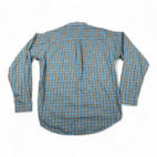 Patagonia Shirt Adult MEDIUM Blue Green Plaid Flannel Organic Cotton Outdoor