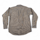 Patagonia Shirt Adult MEDIUM Brown Blue Plaid Flannel Organic Cotton Outdoor