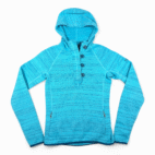 North Face Sweater Womens SMALL Blue Hoodie Henley Outdoor Fleece Raglan