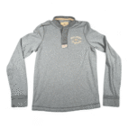 Hollister Shirt Adult EXTRA LARGE Gray Henley Longboard Surfer Beach Casual Cali