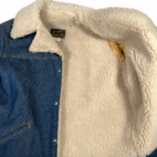 Vintage Wrangler Jacket Adult EXTRA LARGE Blue Wrange Coat Sherpa Denim USA 70s