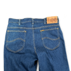 Vintage Lee Riders Jeans Mens 33x30 Blue Flare Leg Dark Wash Talon Zip USA 80s