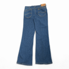 Vintage Lee Riders Jeans Mens 33x30 Blue Flare Leg Dark Wash Talon Zip USA 80s