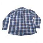 Eddie Bauer Shirt Adult 2XL Blue Plaid Flannel Cotton Outdoor Canyon Workwear