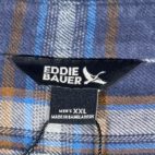 Eddie Bauer Shirt Adult 2XL Blue Plaid Flannel Cotton Outdoor Canyon Workwear