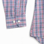 Vintage Enro Sportswear Shirt Adult SMALL Purple Plaid Polyester Cotton 80s