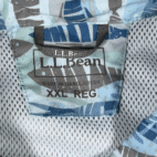 LL Bean Fishing Shirt Adult 2XL Blue Fish Print Allover Outdoor Angler Nylon