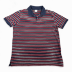 Brooks Brothers Polo Shirt Adult LARGE Blue Red Striped Slim Golden Fleece