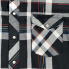 Wrangler Western Shirt Adult LARGE Black Plaid Pearl Snap Colorful Cowboy Y2K