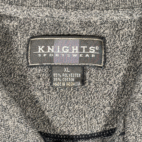 Vintage Knights Sportswear Polo Shirt Adult LARGE Gray Colorblock Striped 90s