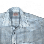 Vintage H Bar C Ranchwear Western Shirt Adult EXTRA LARGE Blue Plaid USA 70s
