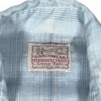 Vintage H Bar C Ranchwear Western Shirt Adult EXTRA LARGE Blue Plaid USA 70s