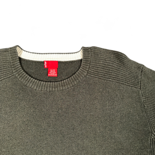Vintage Levis Sweater Adult EXTRA LARGE Green Ribbed Knit Military Commando 90s
