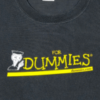 Vintage For Dummies Shirt Adult EXTRA LARGE Black Books Wiley How To Novelty 90s