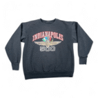 Vintage Indianapolis 500 Sweater Adult MEDIUM Black Motor Speedway Racing 90s
