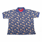 Vintage Dockers Polo Shirt Adult EXTRA LARGE Blue Gold Paisley AllOver Levis 90s
