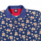 Vintage Dockers Polo Shirt Adult EXTRA LARGE Blue Gold Paisley AllOver Levis 90s