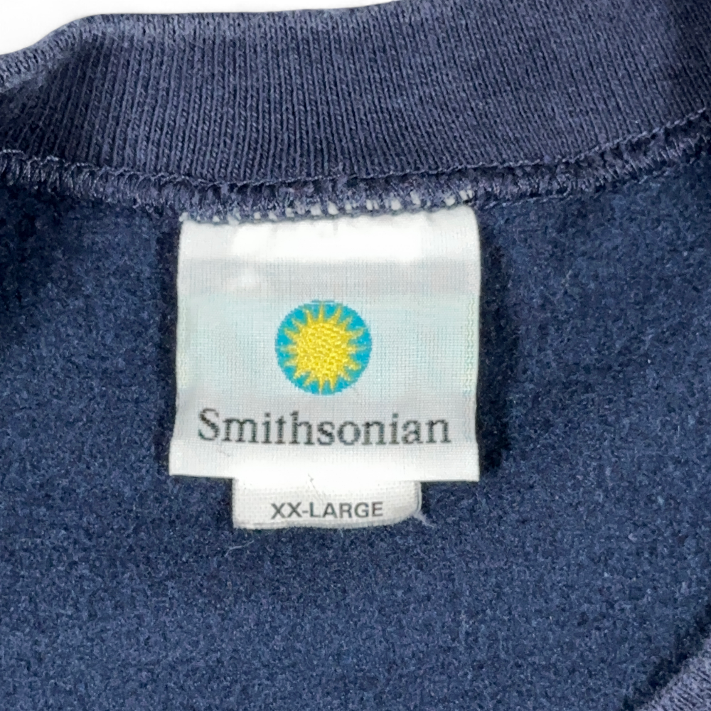 Vintage Smithsonian Sweater Adult EXTRA LARGE Blue Air Space Museum USA Made 90s