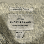 Lucky Brand Sweater Adult 2XL Gray Southwestern Geometric Fleece Pullover Henley