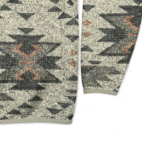 Lucky Brand Sweater Adult 2XL Gray Southwestern Geometric Fleece Pullover Henley