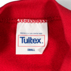 Vintage Tultex Sweater Adult EXTRA SMALL Red Raglan Sweatshirt Deadstock USA 90s