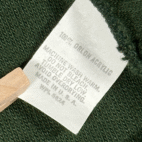 Vintage Sears Sweater Vest Adult SMALL Green Orlon Acrylic Knit V Neck USA 70s