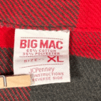 Vintage Big Mac Shirt Adult EXTRA LARGE Red Black Buffalo Plaid Flannel USA 70s