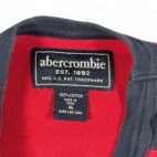 Vintage Abercrombie Fitch Shirt Adult MEDIUM Red Baseball Raglan Rebel 90s