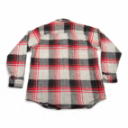 Vintage McGregor Shirt Adult LARGE TALL Gray Plaid Flannel Cotton Workwear 80s