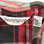 Vintage McGregor Shirt Adult LARGE TALL Gray Plaid Flannel Cotton Workwear 80s