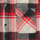Vintage McGregor Shirt Adult LARGE TALL Gray Plaid Flannel Cotton Workwear 80s