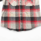 Vintage McGregor Shirt Adult LARGE TALL Gray Plaid Flannel Cotton Workwear 80s