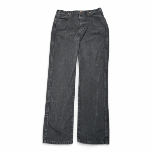 Wrangler Jeans Mens 36x35 Black Straight Leg Workwear Cowboy Cut Cotton Denim