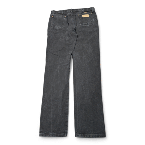 Wrangler Jeans Mens 36x35 Black Straight Leg Workwear Cowboy Cut Cotton Denim