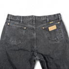 Wrangler Jeans Mens 36x35 Black Straight Leg Workwear Cowboy Cut Cotton Denim